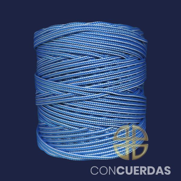 CORDÓN DE POLIPROPILENO TRENZADO - 1,5 KGS - BLANCO Y AZUL