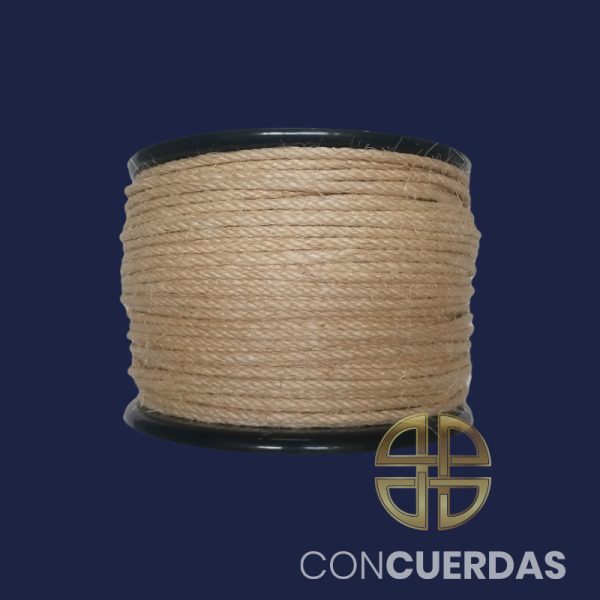 CARRETE SISAL 4 CABOS 6 MM 200 M. NATURAL